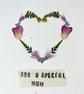 Handmade Real Pressed Flower Heart, Mother's Day, Birthday Card  - Image 4