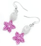 White skull and star beaded earrings
