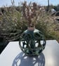Green & white bud vase. - Image 3