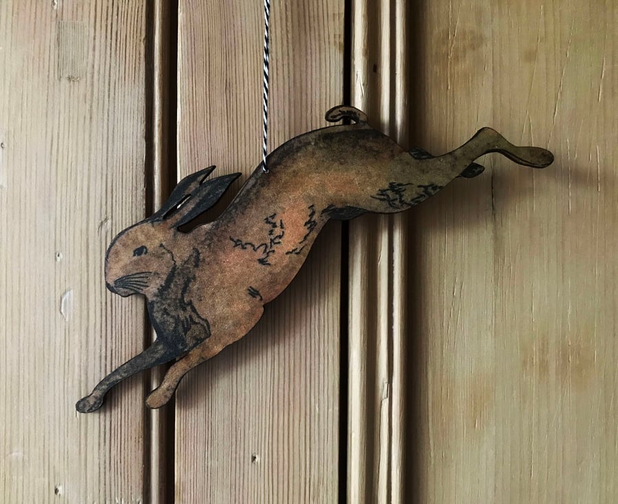 Large Hare hanging - 23cm long