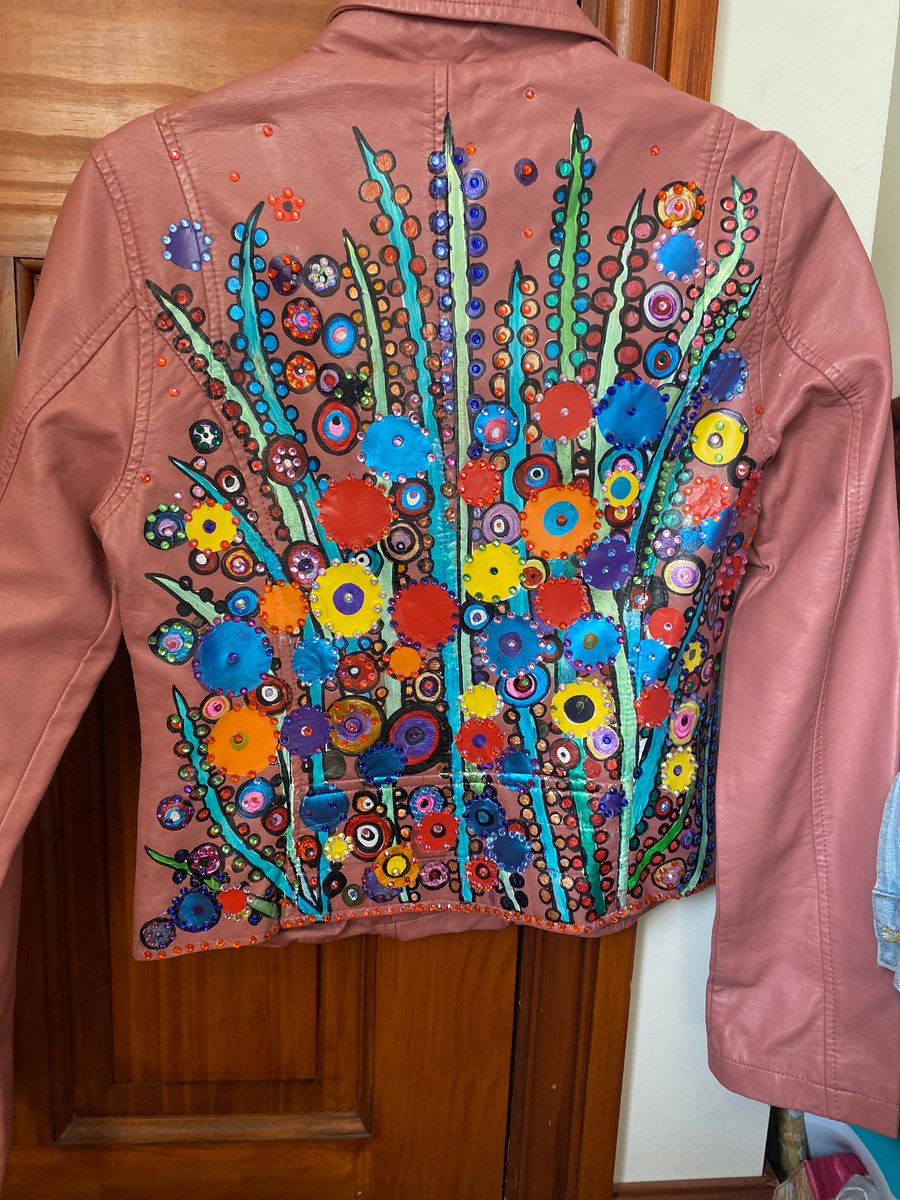Hand painted jacket size 8