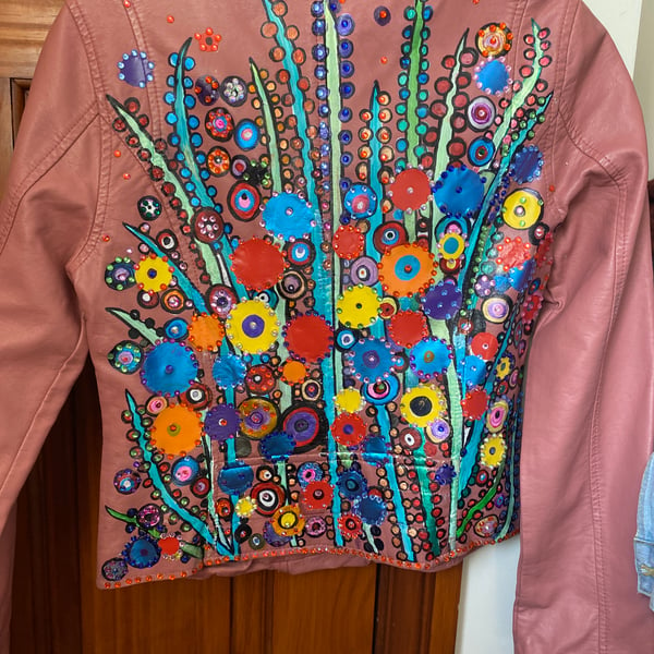 Hand painted jacket size 8