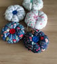 Handmade Fabric Pumpkin Style Pin Cushions - Sewing Accessories 