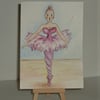 original art cartoon ballerina ( ref f 141)