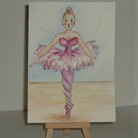 original art cartoon ballerina ( ref f 141)