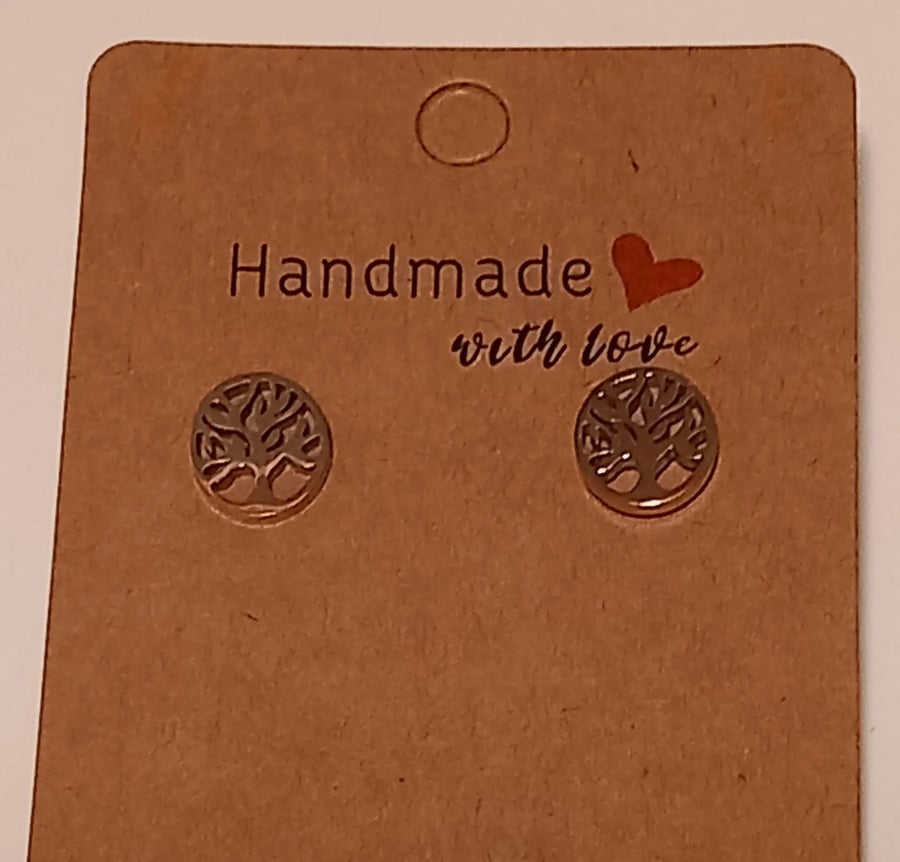 Tree of life stud earrings pushback Earrings OOAK