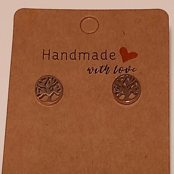 Tree of life stud earrings pushback Earrings OOAK