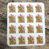 Happy mail floral envelope stickers