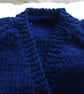 REDUCED 16" Navy Baby V Neck Hearts Cardigan - Image 3