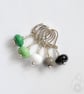 Lampwork Stitch Markers - Aromantic Pride - Image 1