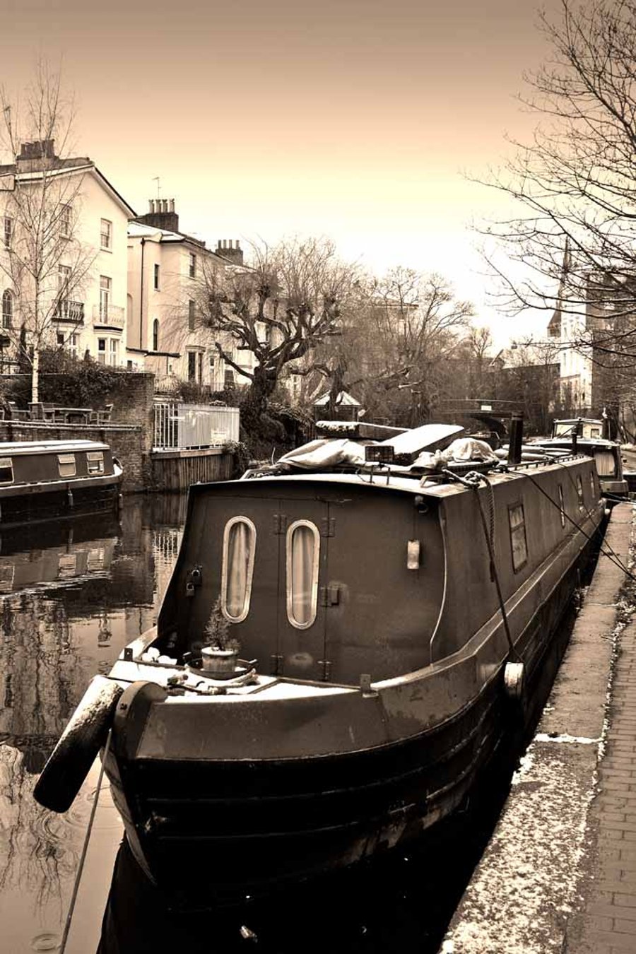 Narrow Boats Regent's Canal Camden London UK Photograph Print