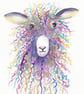Cute Rainbow Sheep with curly hair  - Image 1