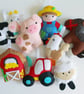 Make Your Own felt Farmyard Garland Kit. Sewing pattern.