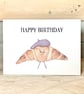 Croissant Birthday Card, french birthday card, bestselling birthday card, cute