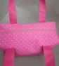 Bags, Pink Box Shaped Multi Use Bag, Zip, Handles, Sewing, Crochet, Craft Room - Image 5