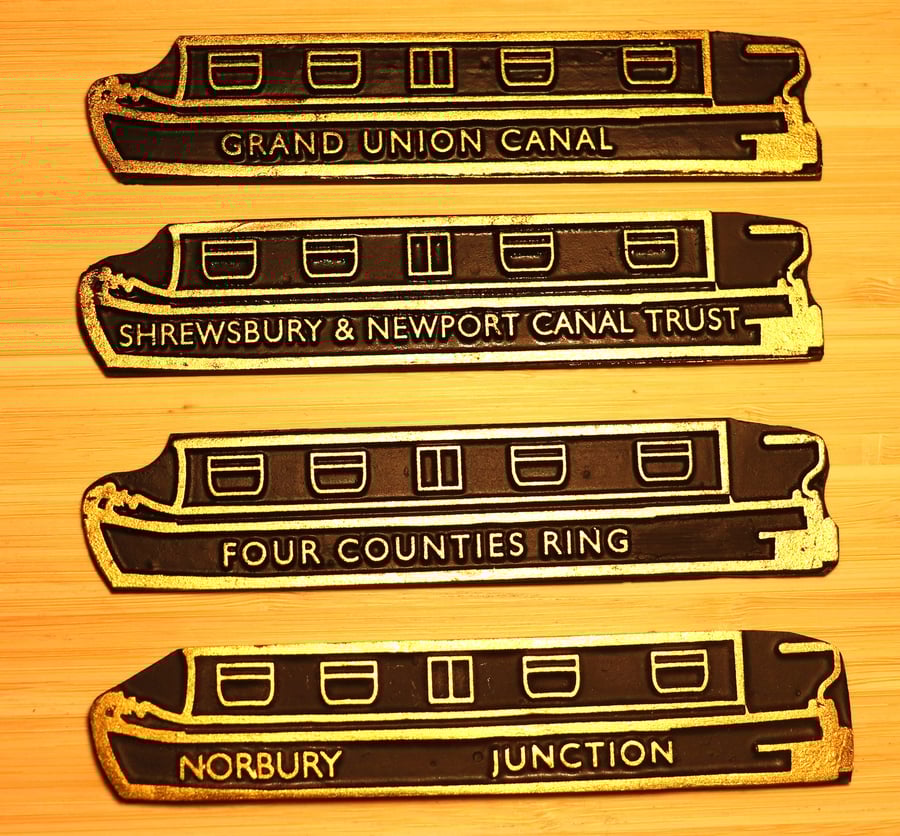 Canal & Riverside plaques to collect in our classic canal boat template shape. 