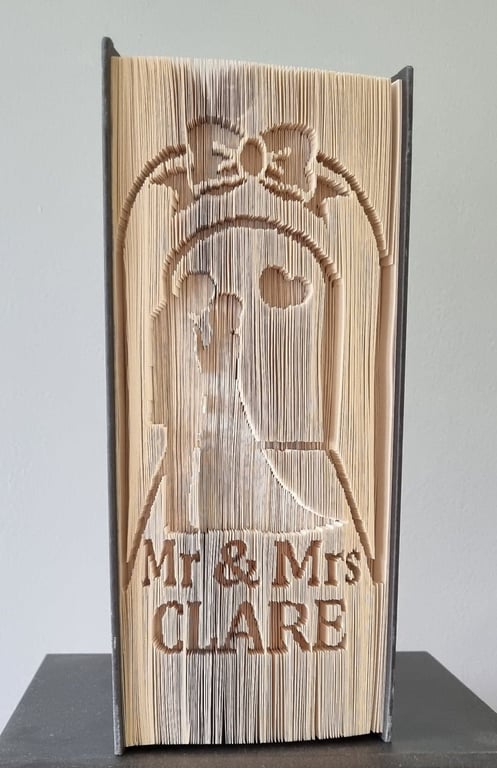 Wedding Arch CUSTOM Name CUT & FOLD Book Folding Pattern - EMAILED PDF PATTERN