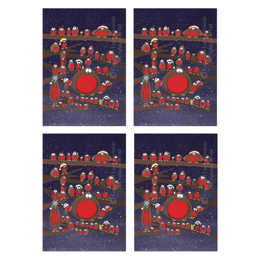 Robin Christmas Cards (set of 4)
