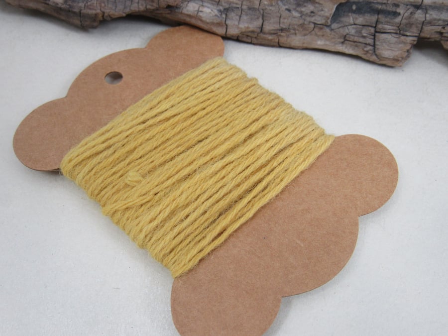 Hand Dyed Natural Chamomile Gold Dye Pure Wool Tapestry Thread