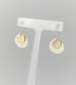 Hammered Sterling Silver and 9ct Yellow Gold Dangle Disc Earrings - Image 7