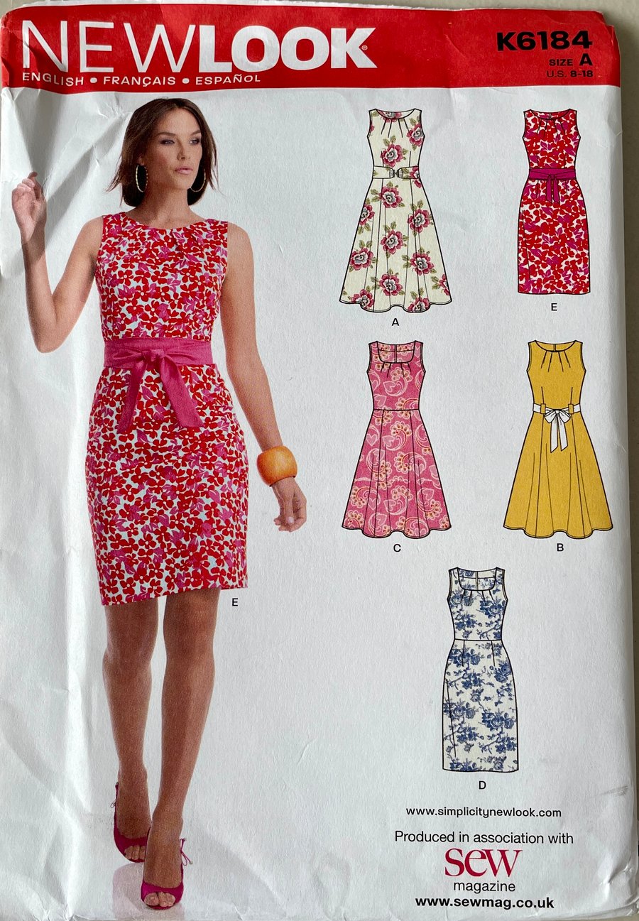 New Look Ladies Dress Pattern K6184 - Uncut