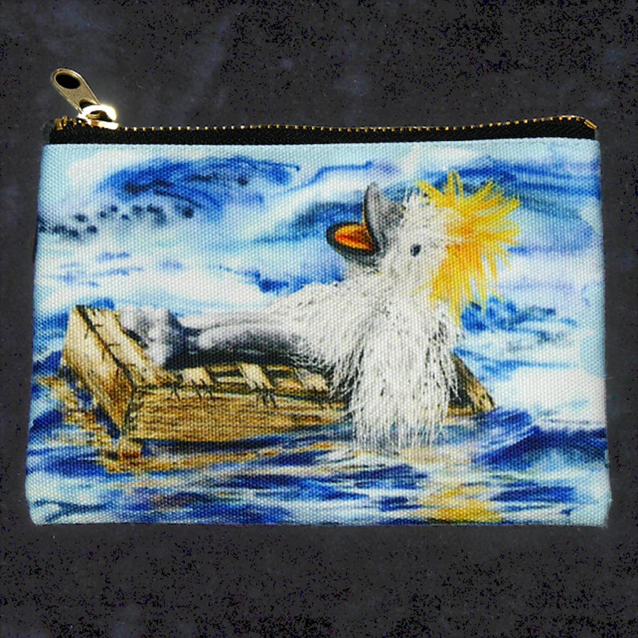 Zipped Purse "Algy on his Raft"