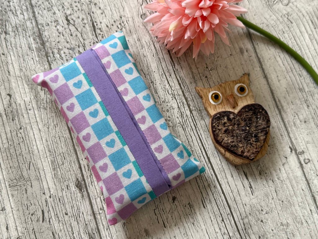 Fabric Pocket Tissue Holder - Travel Tissue Case - Reusable Tissue Pouch for Bag