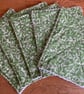 Green Leaf Reusable Kitchen Towels - Cotton & Cotton Towelling, Set of 5