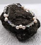 Freshwater Pearls and Rhinestone Crystal Bead Bracelet. Free UK Postage - Image 2