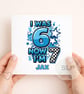 Personalised Kids Birthday Card - I Was 6 Now I'm 7 Design, 6 7 Trend 7th Card