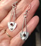 Thames garnet spear earrings - Image 1