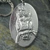 Handmade Owl Keyring in Pewter