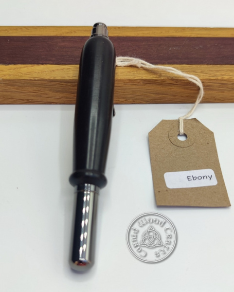 Genuine Ebony Pen with Ceramic Schmidt 888f Roller ball refill Handmade pen.