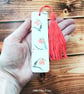 Robin decoupage wooden bookmark. Robin bookmark. Wooden bookmark.  - Image 4