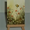 fantasy art garden butterfly glitter painting ( ref F 247)