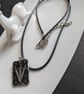 Three of Swords Tarot Card Pendant Necklace - Handcrafted Jewellery