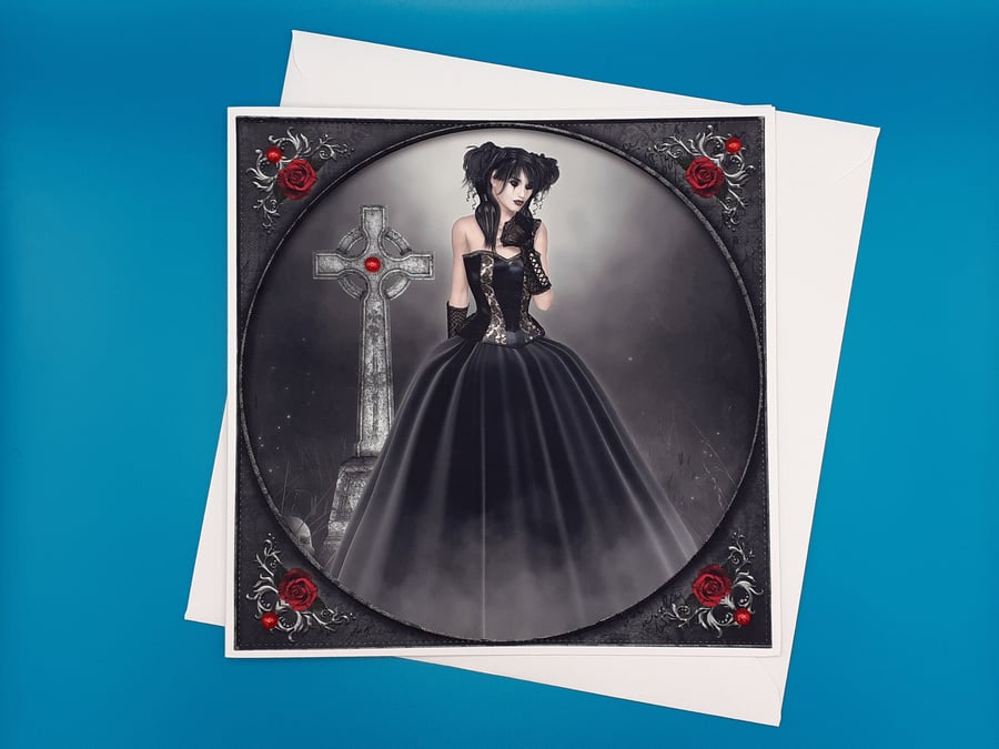 Large Gothic Birthday Card For Her