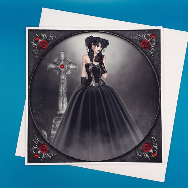 Large Gothic Birthday Card For Her