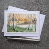Gentle Light 2. Blank Card. Original Painting. Scottish Countryside