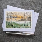 Gentle Light 2. Blank Card. Original Painting. Scottish Countryside