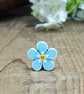 Forget Me Not Pin, Handmade Bereavement Gift, Dementia Awareness Badge, Miss You - Image 1