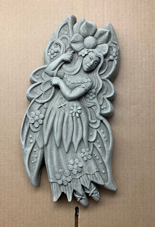 Ella the Fairy Wall Plaque Stone Garden Ornament