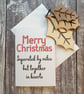 Merry Christmas Together in Hearts Greeting Card - Image 1