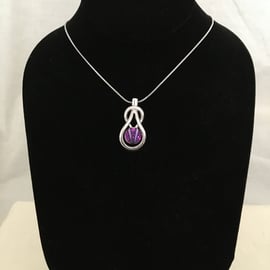 Mulberry Wine Teardrop Knot Pendant