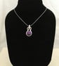 Mulberry Wine Teardrop Knot Pendant - Image 1