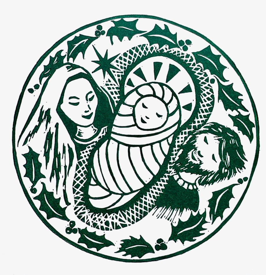 Away In a Manger - Handprinted