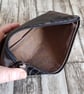 Brown Floral Zipper Pouch - Multi Use Zipped Organiser - Image 5