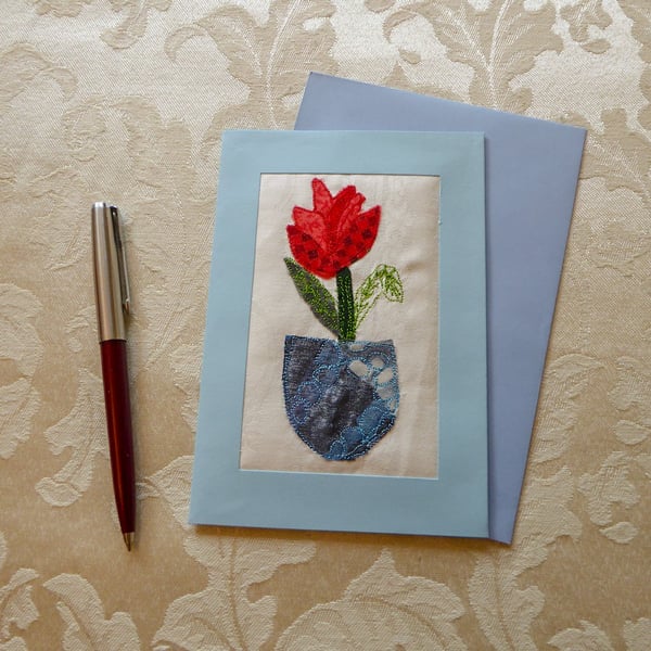 Individually Hand Crafted Textile Blank Card