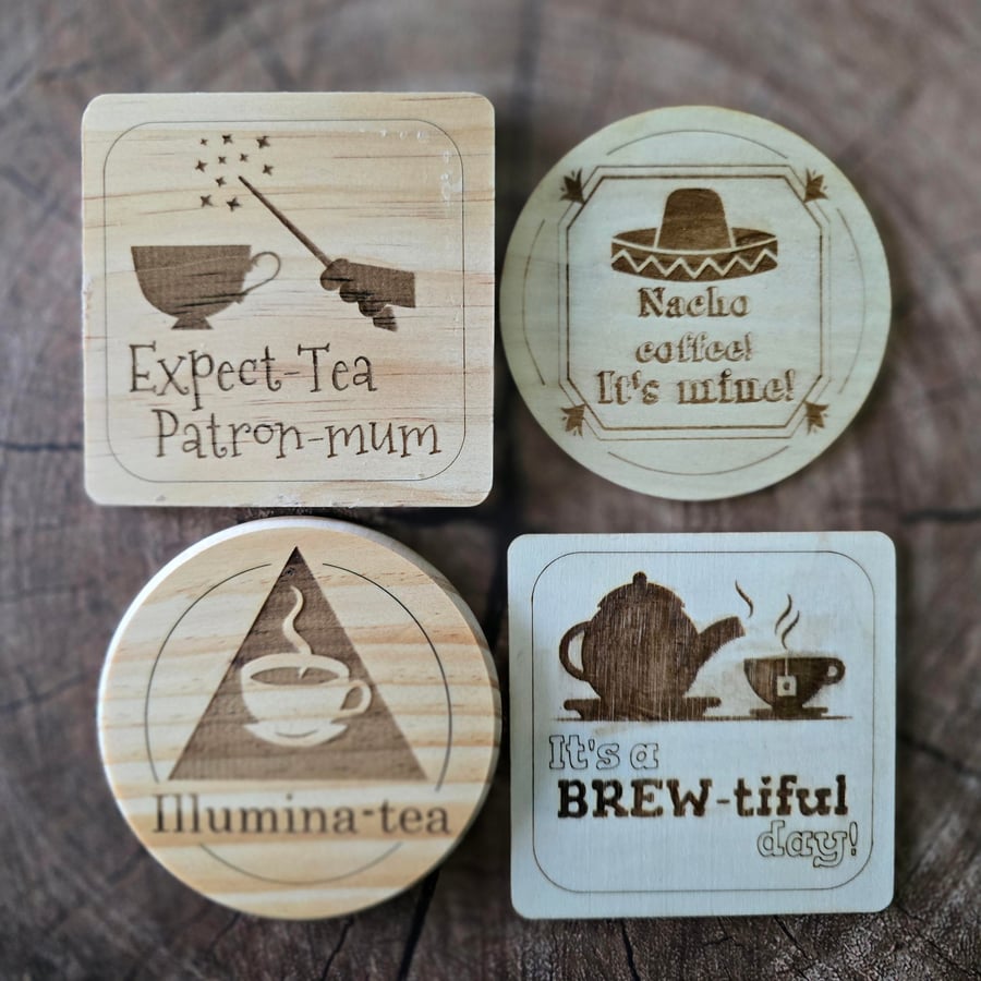 Silly coasters - perfect gift for Dad or Secret Santa