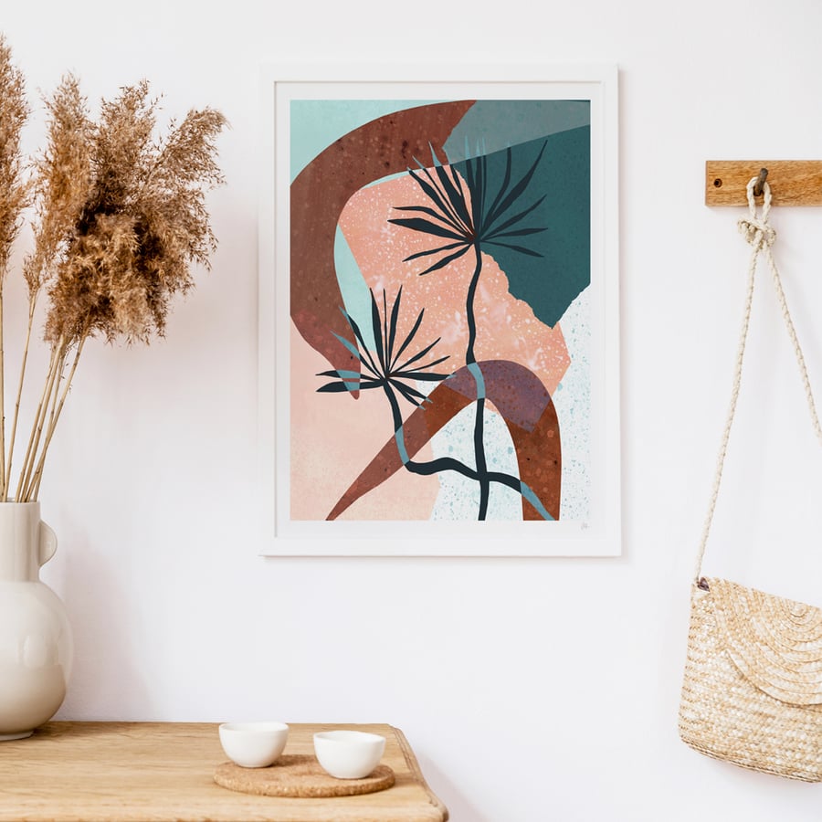 Palm Tree Abstract Art Print